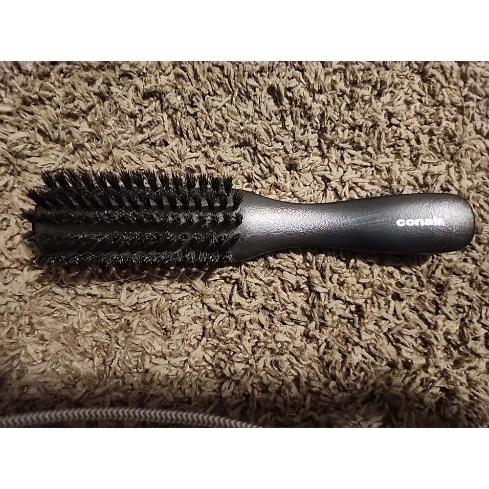 Vintage Conair‎ 5 Row Pro Hairbrush Hair Brush Black (8-3/16" x 1-1/2" x 1-1/4")